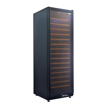 Husky Vino Pro 450L Single Zone Freestanding Wine Fridge in Black Door Trim (HUS-WC168S-BKZY)